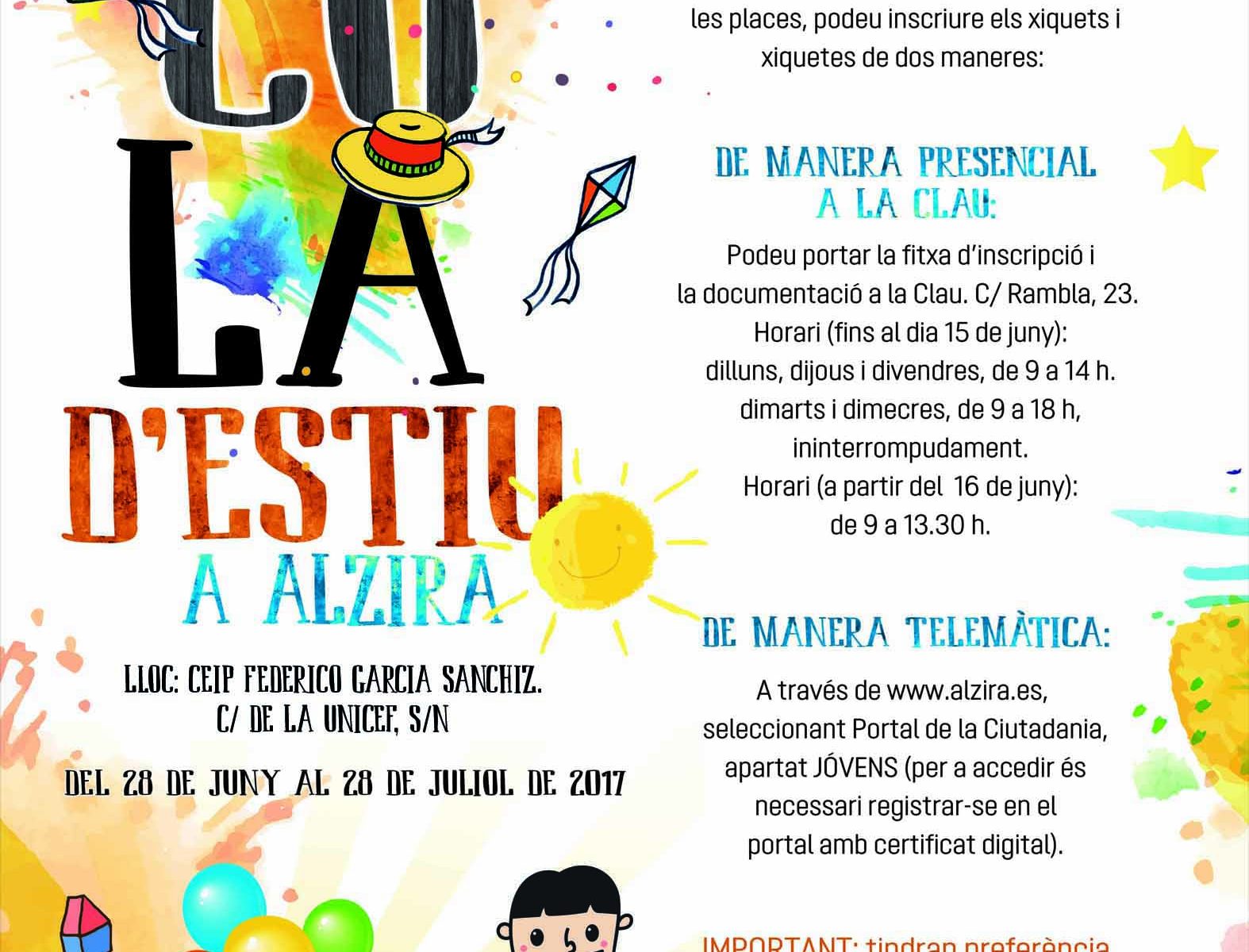 cartell escola estiu