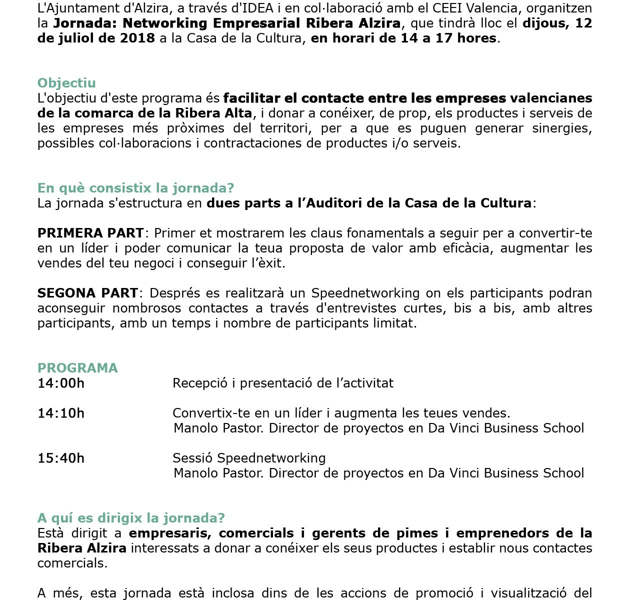 networking boletin VAL