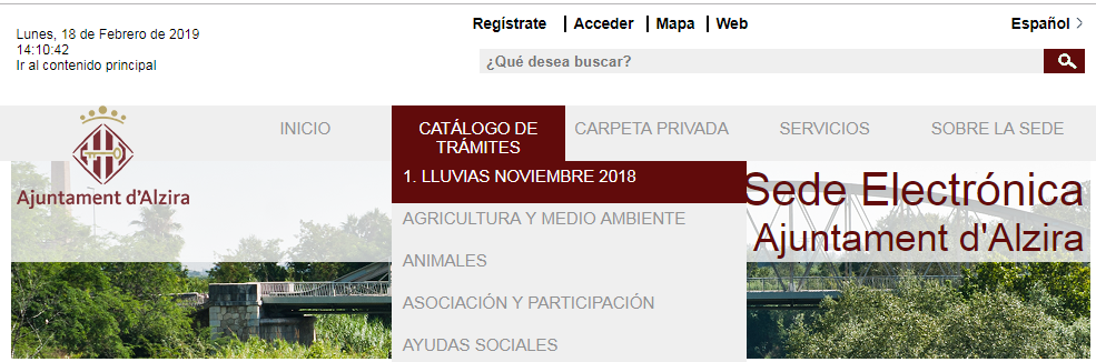 lluvias noviembre 2018 TRAMITE