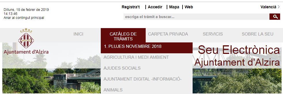 plujes novembre 2018 TRAMIT