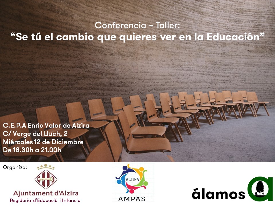 CARTEL CONFERENCIA EDUCACIÓN ALZIRA 12-12-18