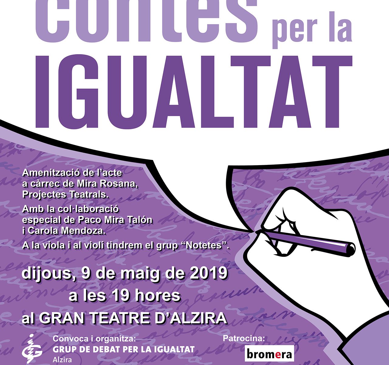 Cartell lliurament VI Premis Contes Igualtat