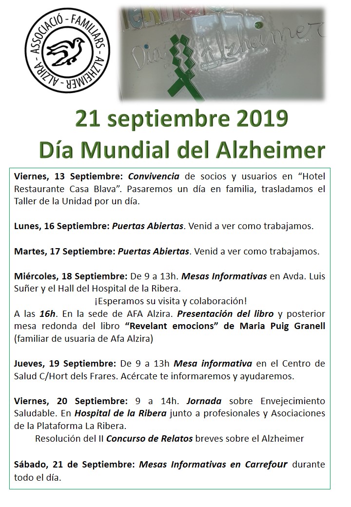 Cartell Setmana Alzheimer 2019