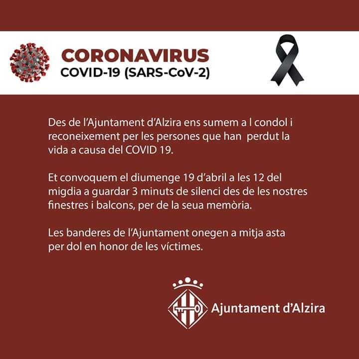 condol per les victimes del coronavirus