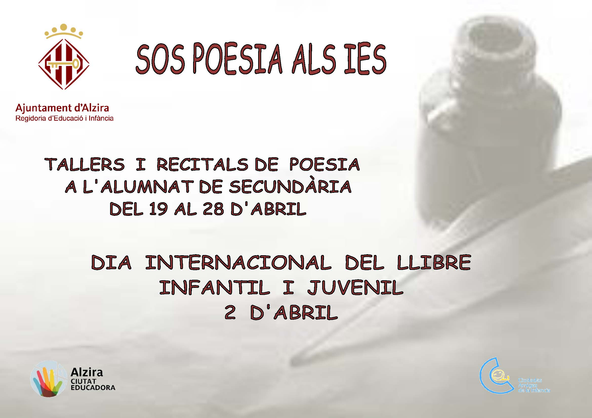 CARTELL SOS POESIA ALS IES GRIS CLAR