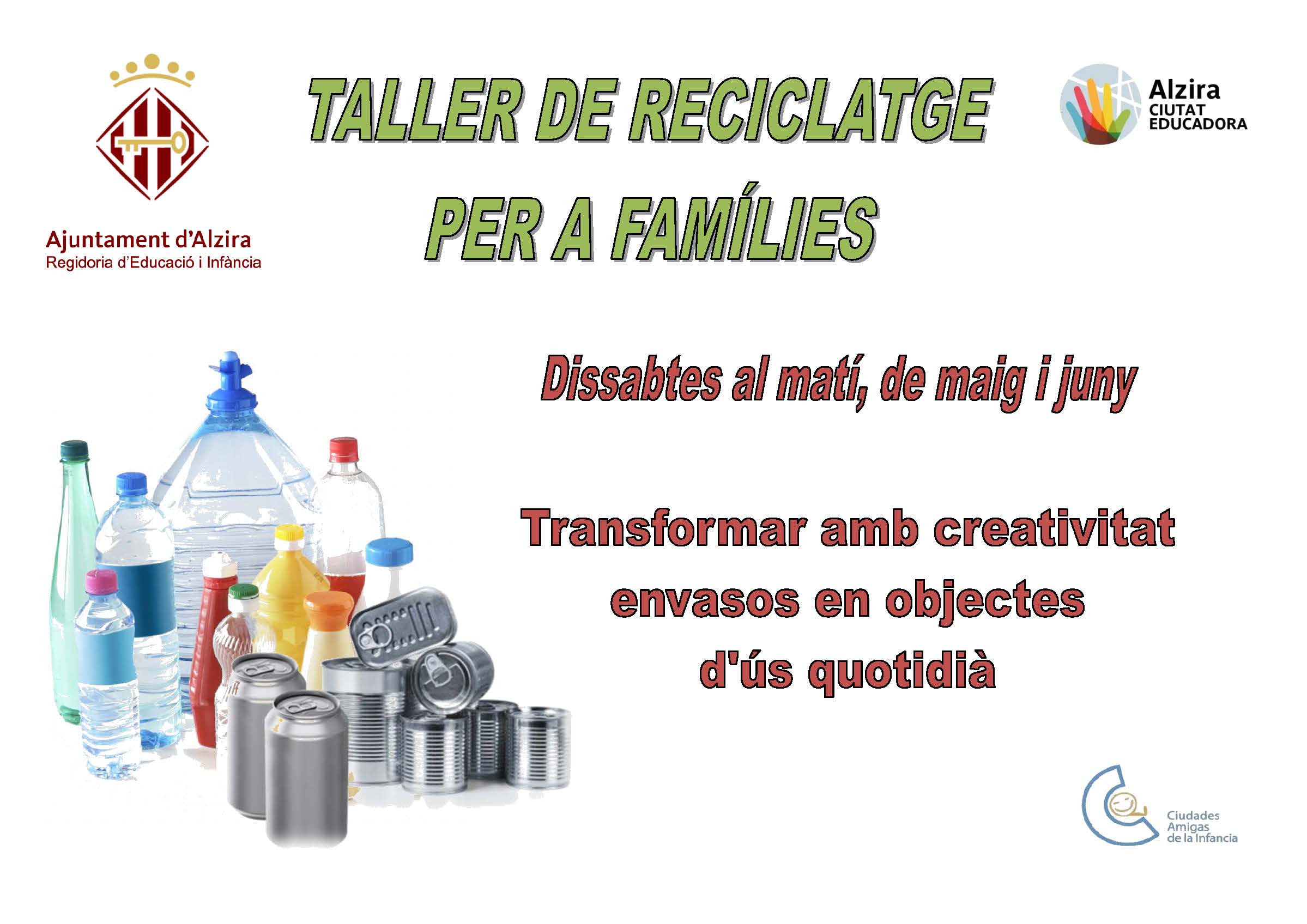 CARTELL TALLER DEL RECICLATGE FAMILIES