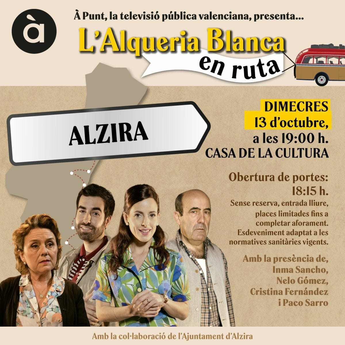 'L’Alqueria Blanca' recala en la Casa de la Cultura de Alzira para mostrar en primicia el primer capítulo de la nueva temporada de la exitosa serie