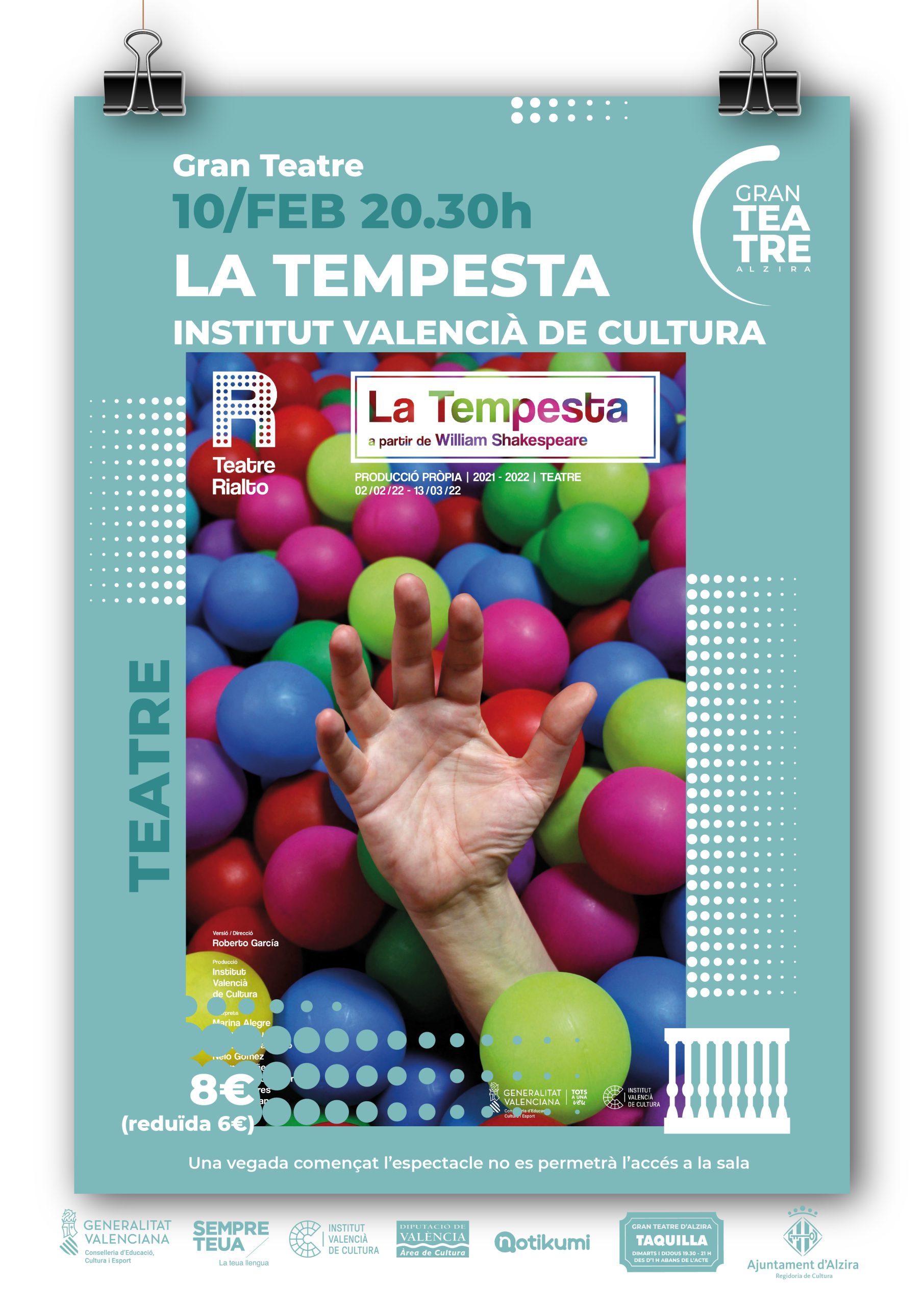 Institut Valencià de Cultura presenta LA TEMPESTA