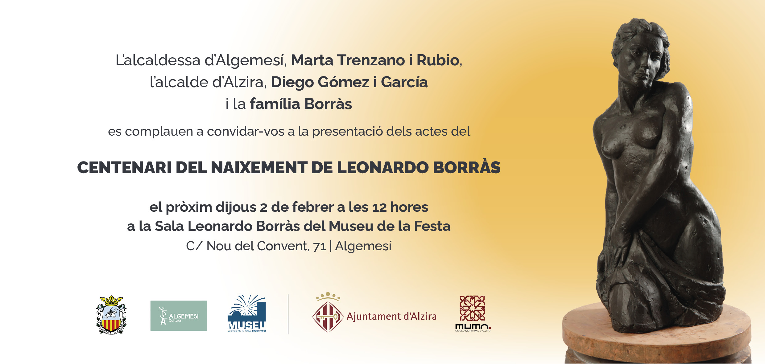 centenari del naixement de l’artista algemesinenc Leonardo Borràs