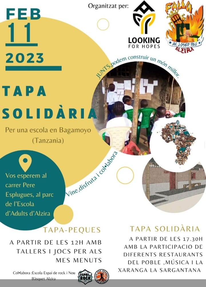 Tapa solidària per una escola en Bagamoyo (Tanzania)