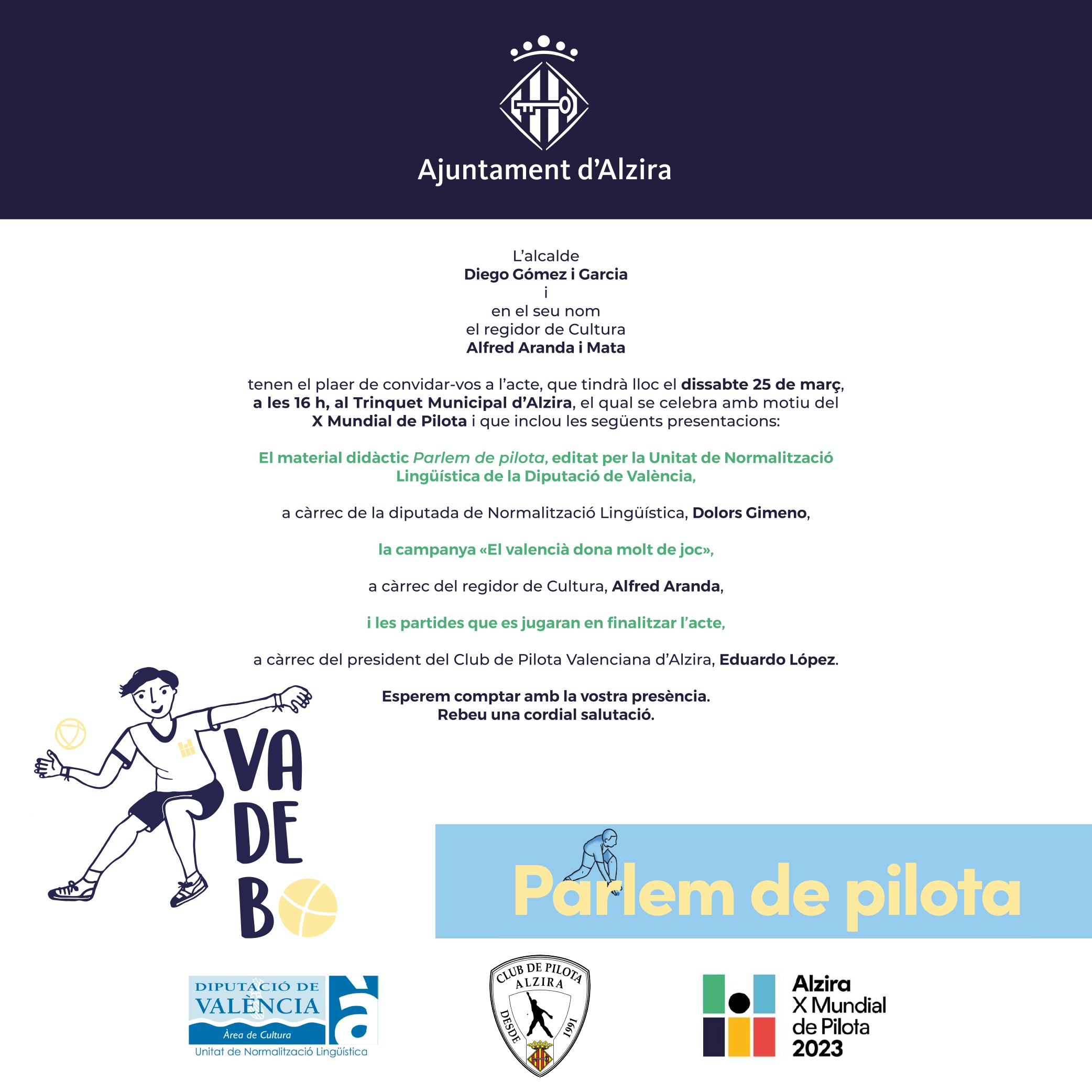 Presentació del material didàctic Parlem de pilota