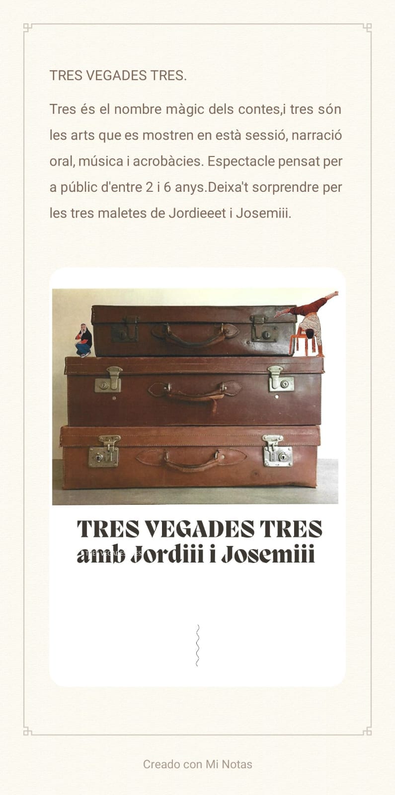 “Tres vegades tres”, amb Gran Jordiet