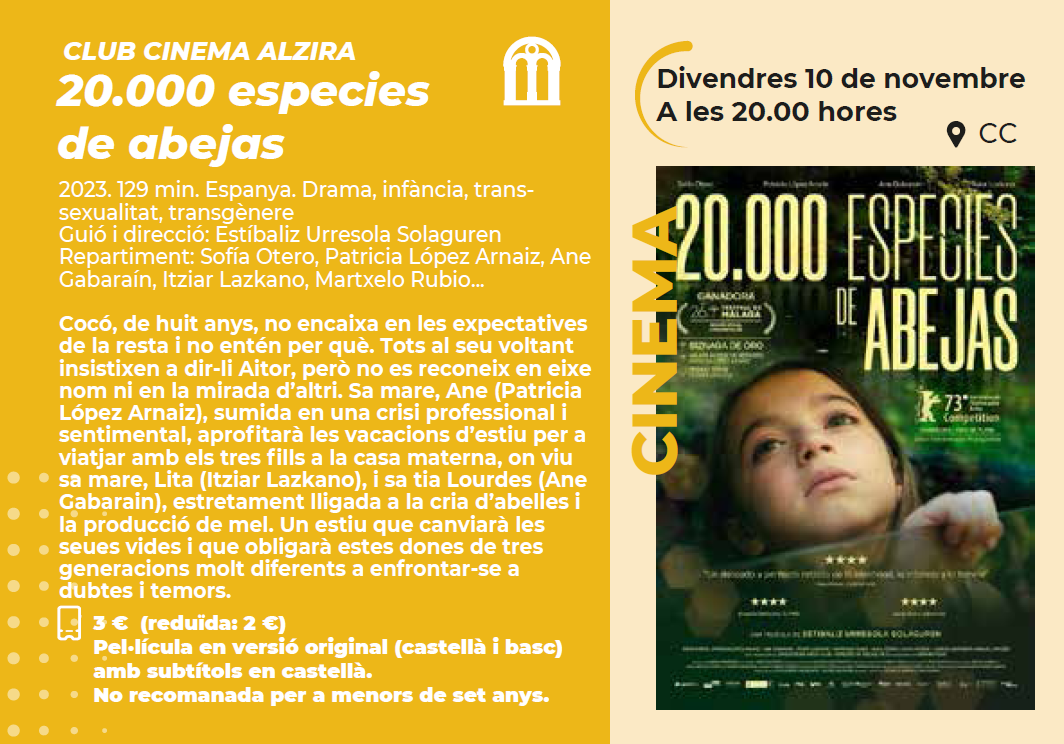 CLUB CINEMA ALZIRA - 20.000 especies de abejas