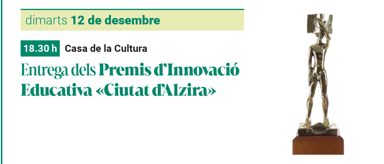 Entrega dels Premis d’Innovació Educativa «Ciutat d’Alzira»