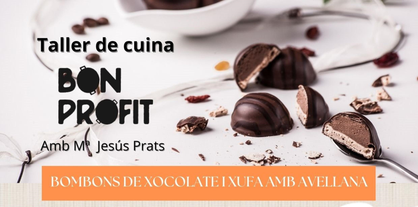 Bombons de xocolate i xufa amb avellana