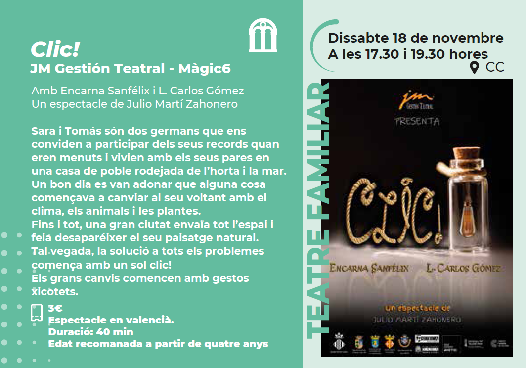 TEATRE FAMILIAR: Clic!