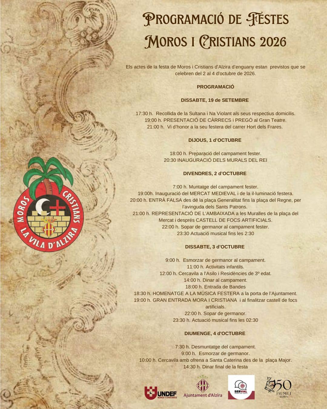 MOROS I CRISTIANS VILA D'ALZIRA