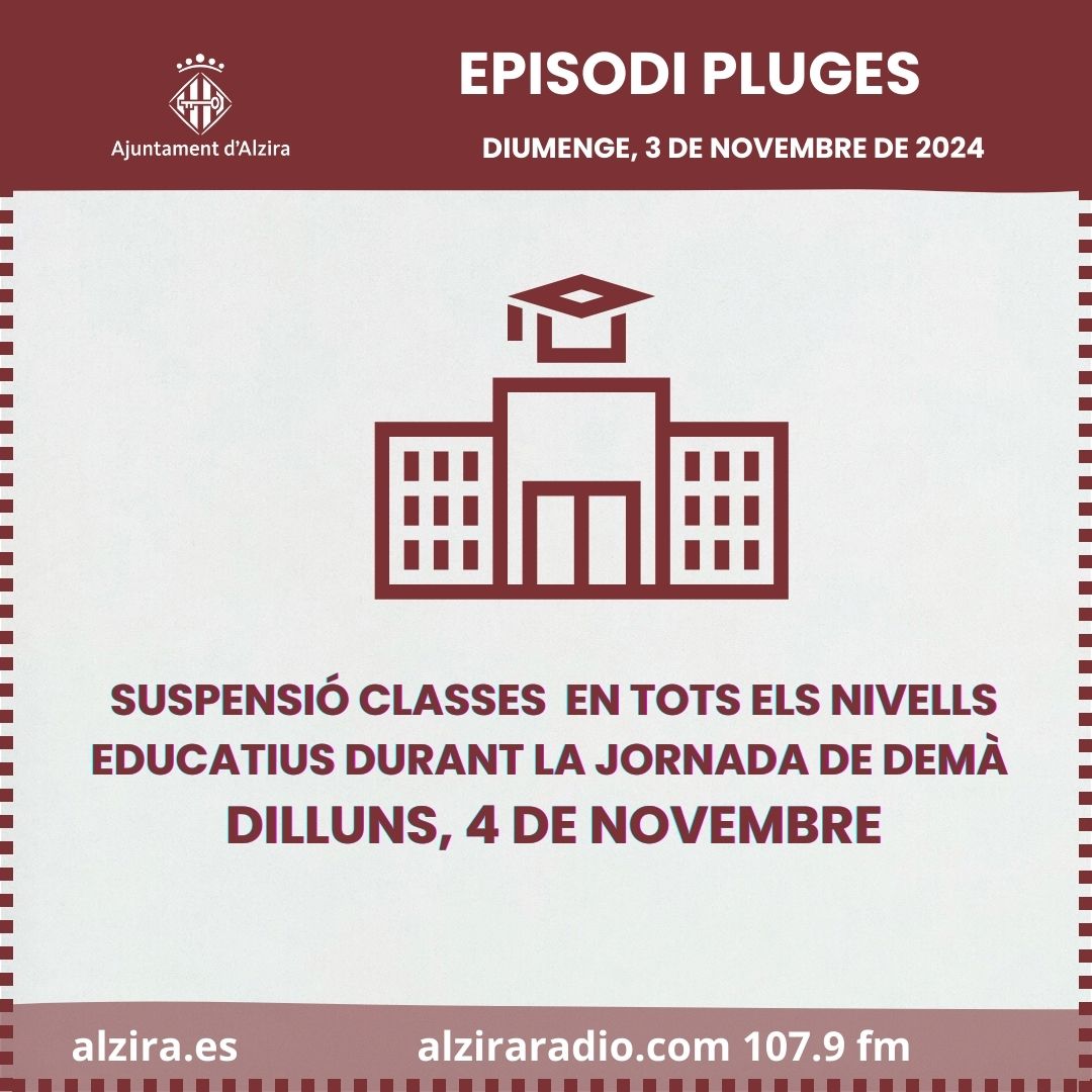 Suspensió de classes a Alzira