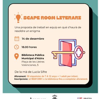 Joc d´escapada (Escape Room) Literari de la mà de Lucía Sifre