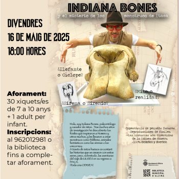 Contacontes “Indiana Bones i el misteri dels monstres d´Itaca” a càrrec de Pep Mira