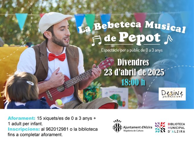 Espectacle per a la primera infància “La bebeteca musical de Pepot”