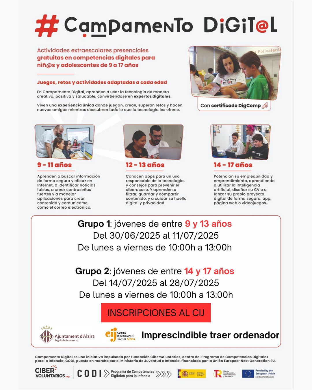 INSCRIPCIONS AL CAMPAMENT DIGITAL