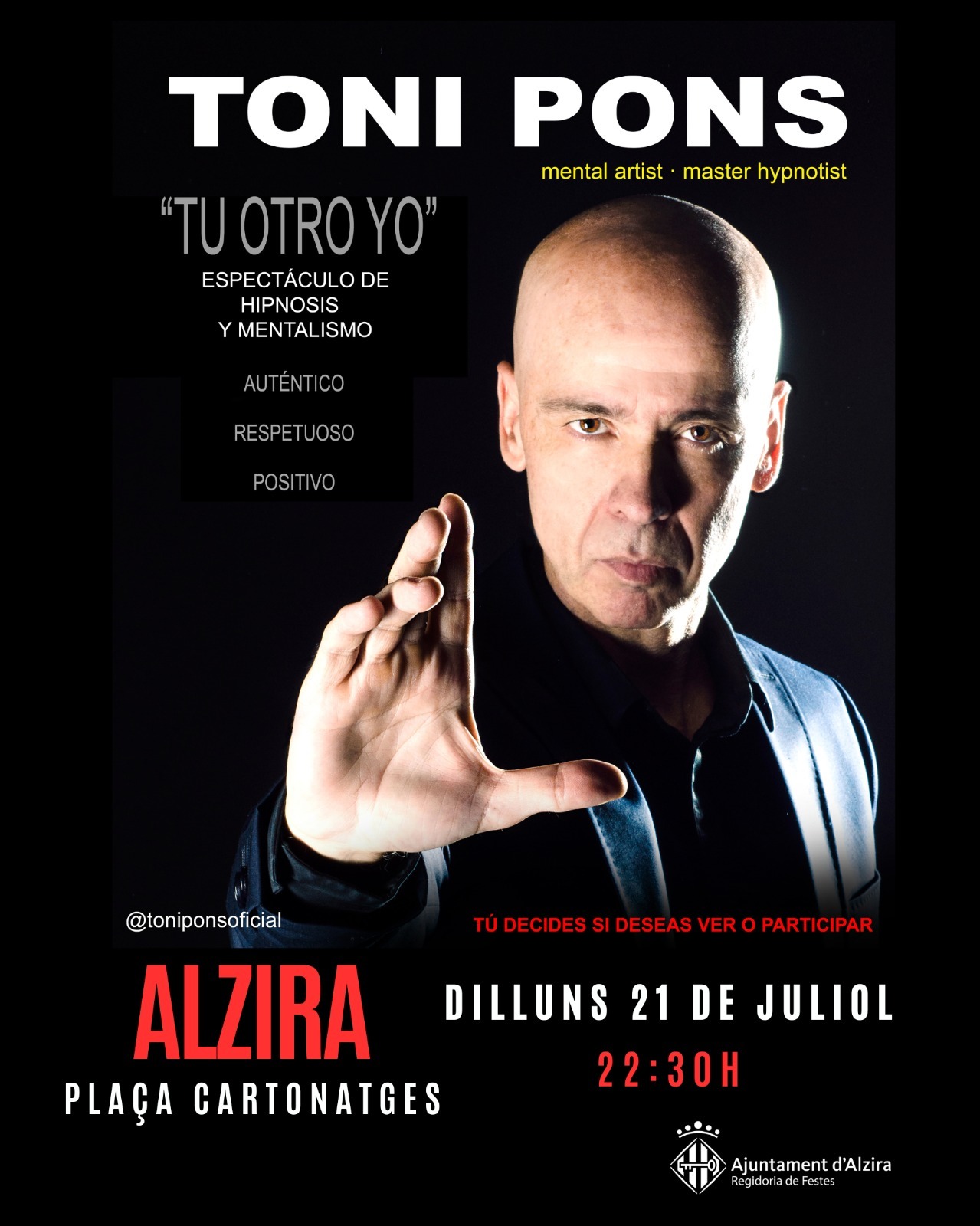 ESPECTACLE D'HIPNOSI I MENTALISME "TONI PONS"