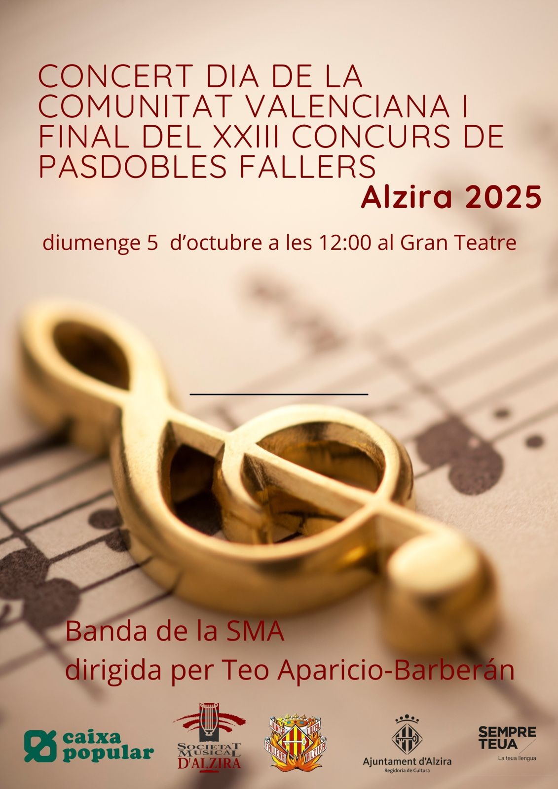 Concert dia de la Comunitat Valenciana i Final del XXII Concurs de Pasobles Fallers 2025