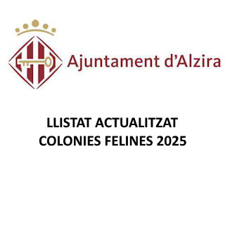 LLISTAT ACTUALITZAT COLONIES FELINES 2025