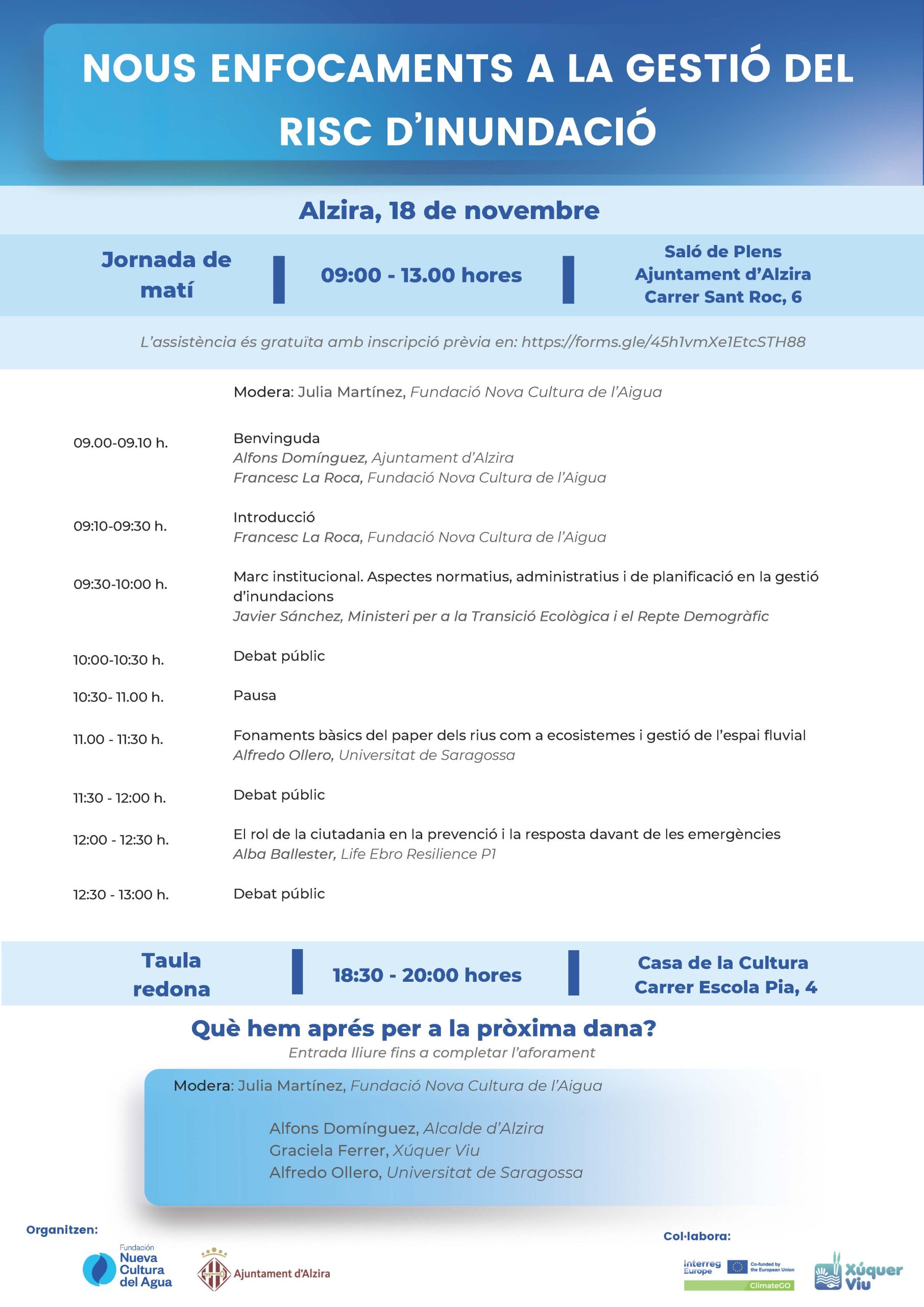 Nous enfocaments en la gestió del risc d'inundació