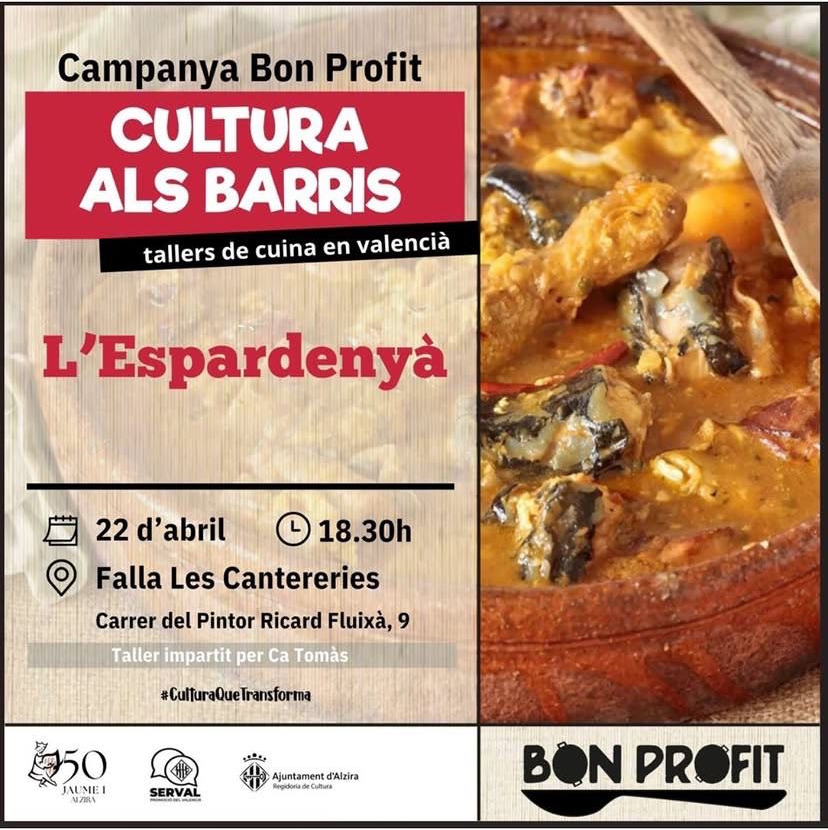 Campanya bon profit - Tallers de cuina en valencià
