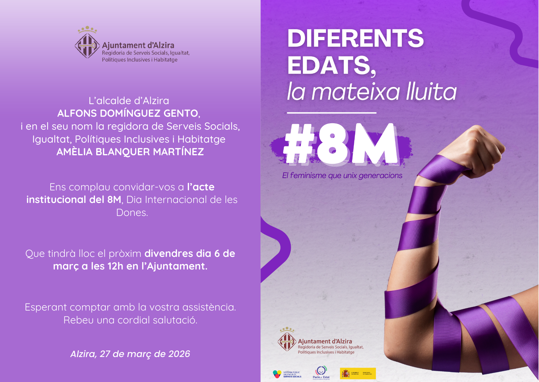 Acte institucional amb motiu del 8 de Març