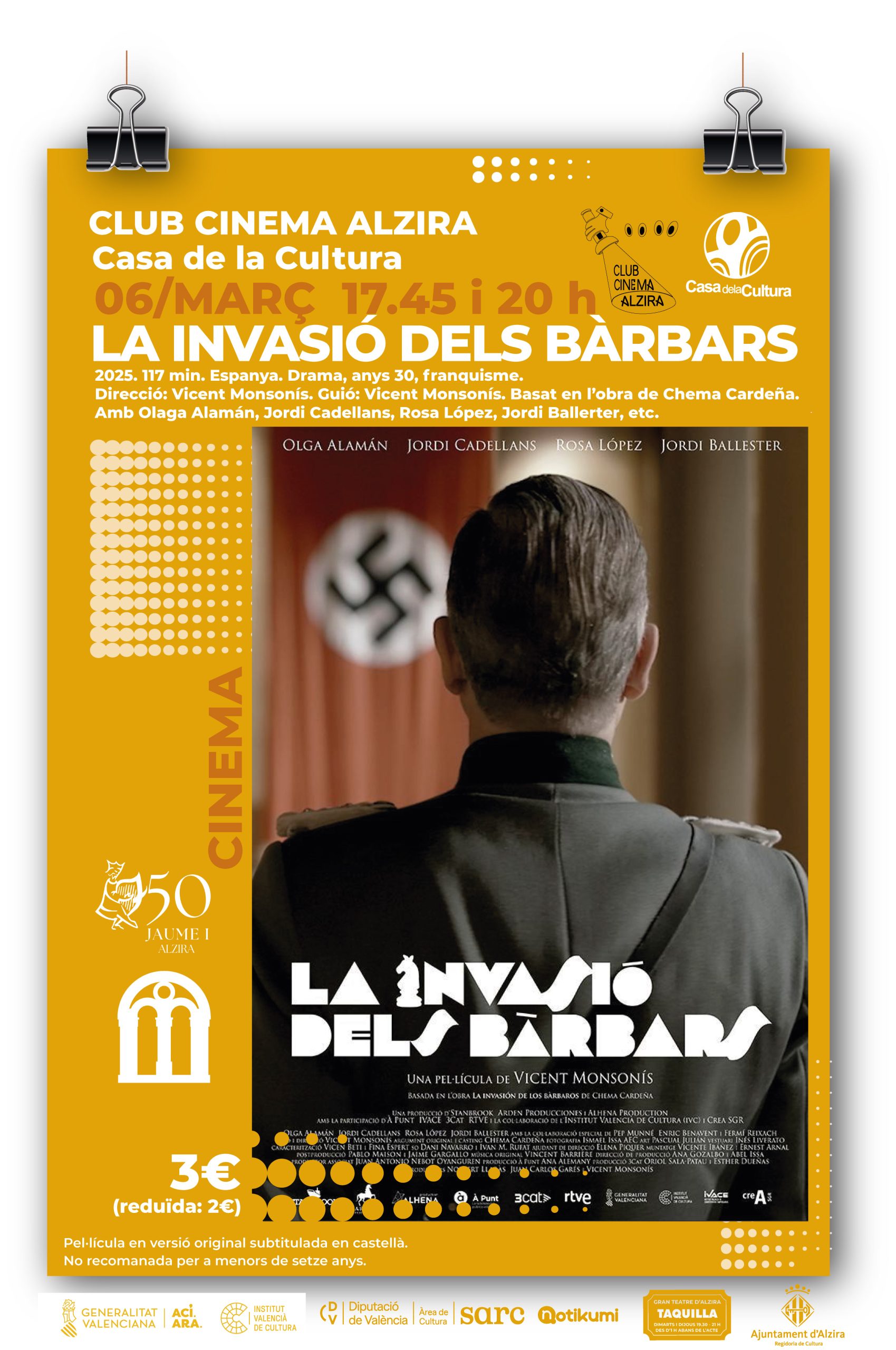 CLUB CINEMA ALZIRA "La invasió dels bàrbars"