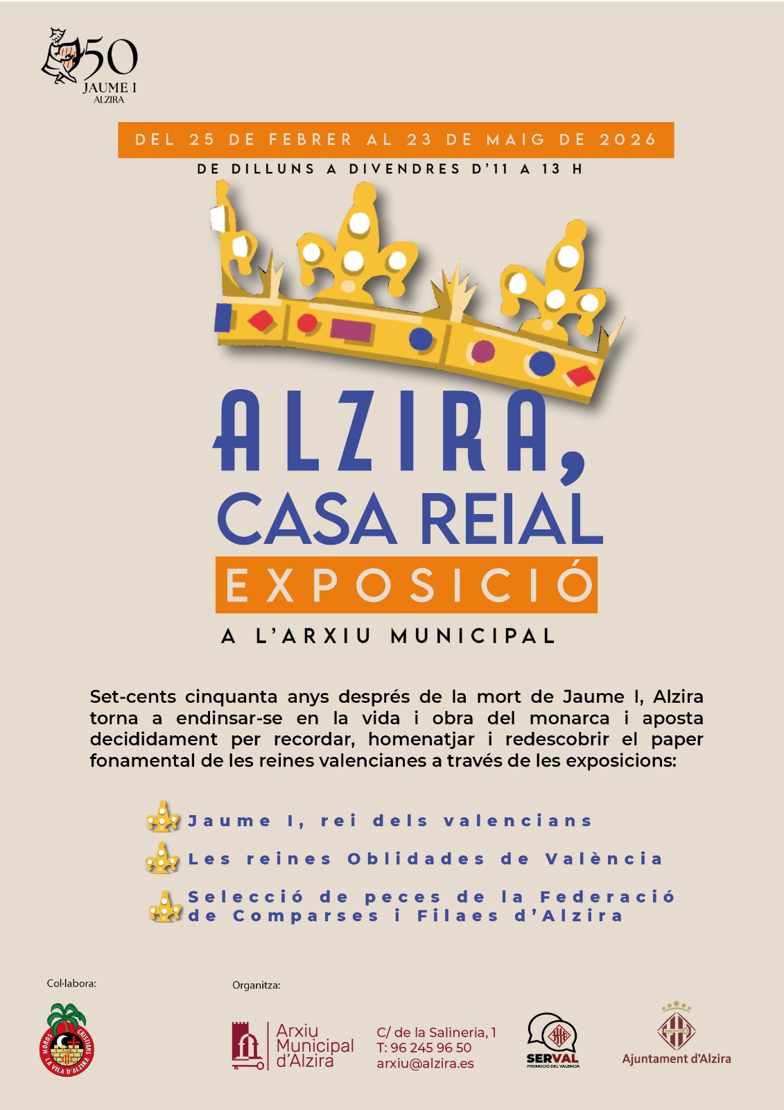 Exposició "ALZIRA, Casa Reial"
