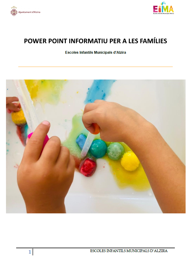 Power point informatiu per a les famílies