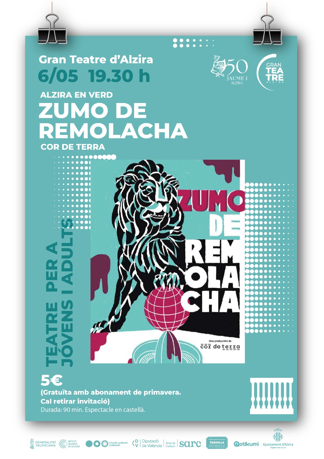 Cor de terra presenta Zumo de remolacha