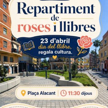 Repartiment de roses i llibres