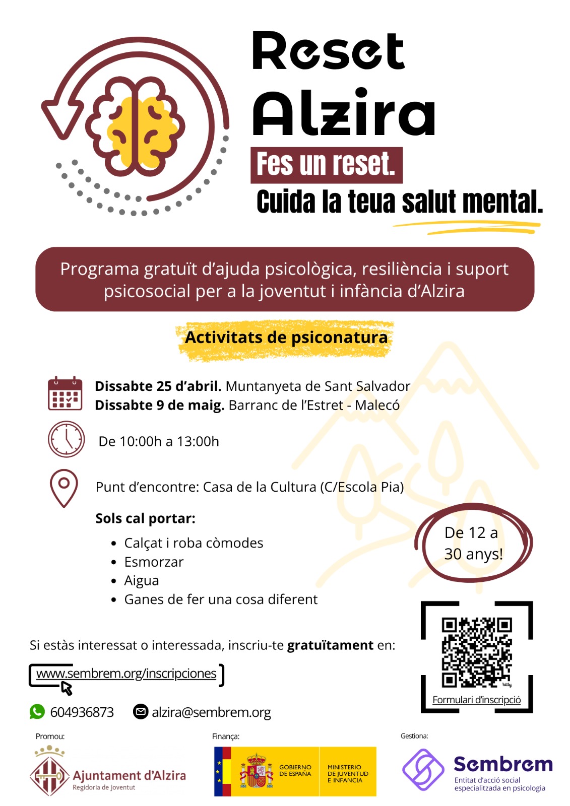 Reset Alzira: fes un reset i cuida la teua salut mental