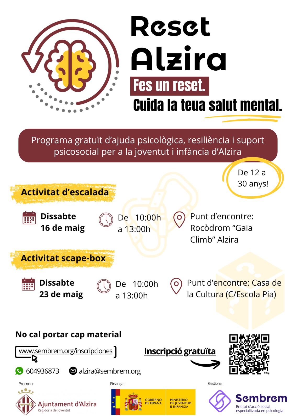 Reset Alzira: fes un reset i cuida la teua salut mental