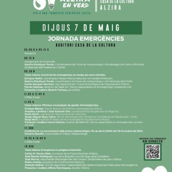 Alzira en Verd · Jornada Emergències