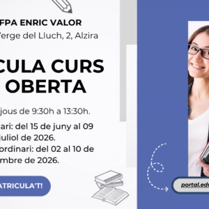 Matrícula oberta Escola d'Adults d'Alzira 26/27