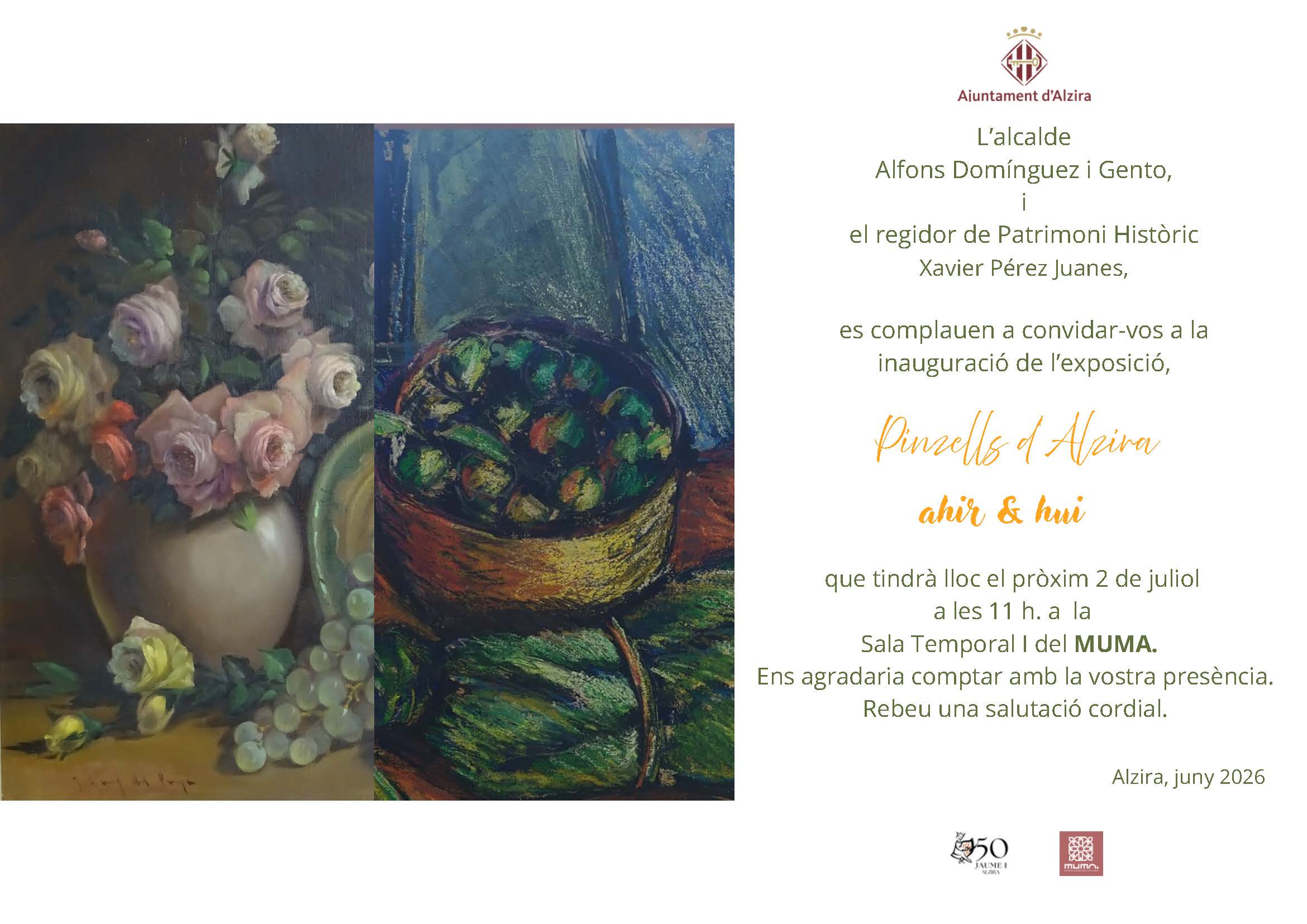 Inauguració de l'exposició "Pincells d'Alzira"