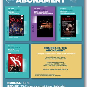ABONAMENT TEATRAL DE TARDOR