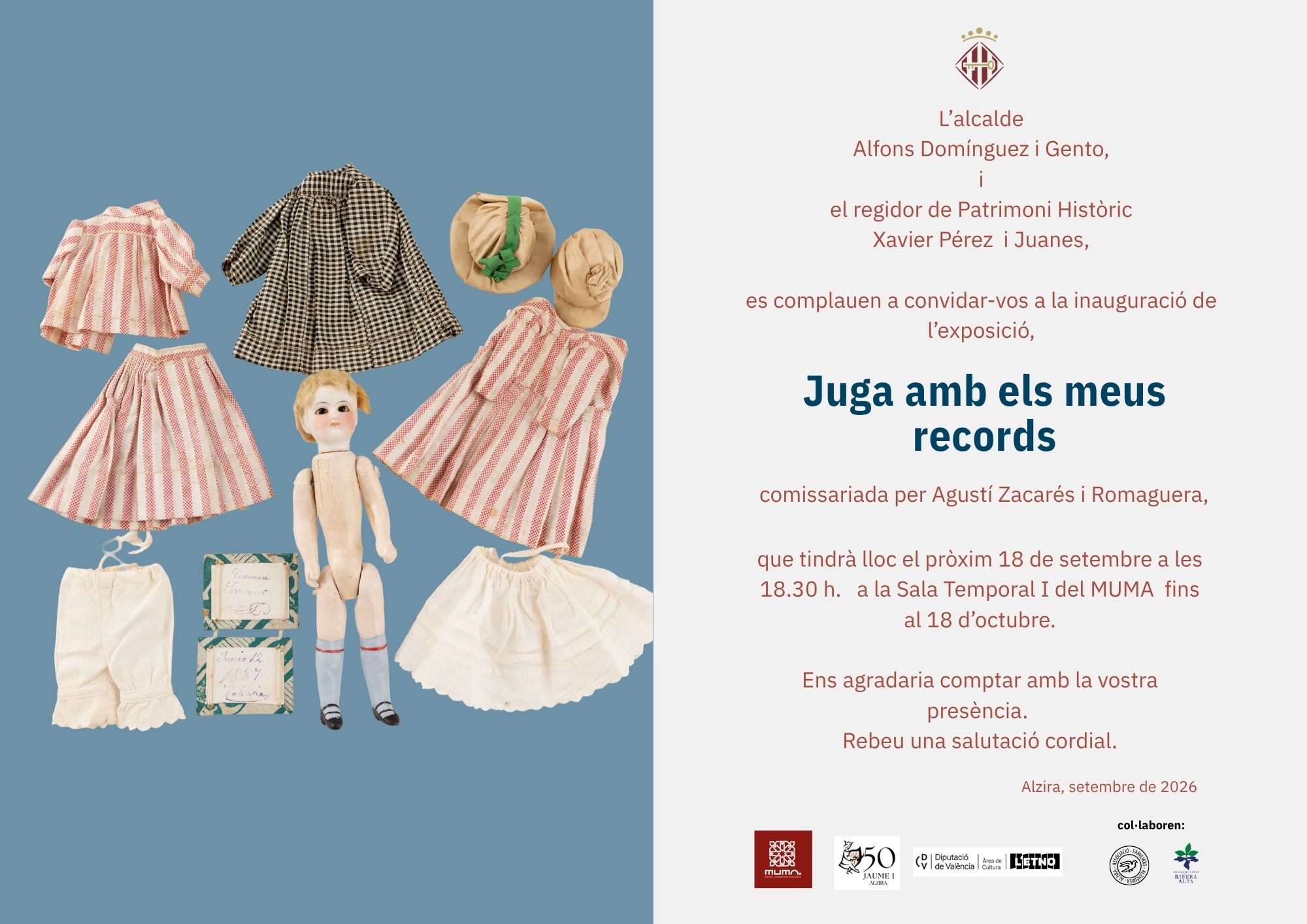 Inauguració de l'exposició "Juga amb els meus records"
