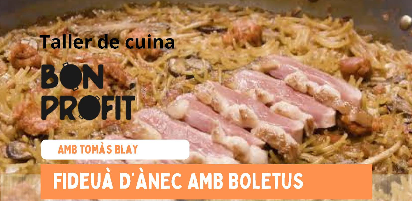 Fideuà d'ànec amb boletus