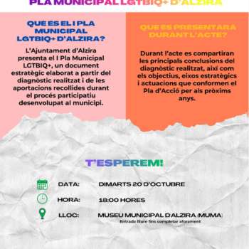 resentació del I Pla Municipal LGTBIQ+ a Alzira